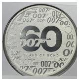 TUVALU: 2022 Silver $1 James Bond 60 Years 007