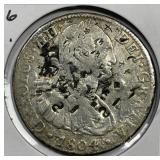 SPAIN: 1804 Silver 8 Reale Chopmarked