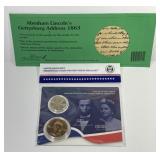 2010 Lincoln Presidential $1 & Spouse Medal Set