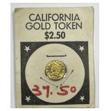 Vintage California Gold Token in Woolworths Flip