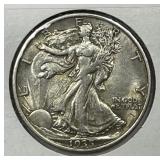 1935 Walking Liberty Half About Uncirculated AU