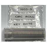 1955-S Lincoln Wheat Cent Circulated Roll