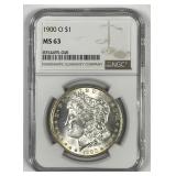 1900-O Morgan Silver $1 NGC MS63