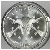 Liberty or Death 1 oz .999 Silver Art Round