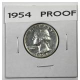 1954 Washington Silver Proof Quarter PR PRF