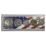 1943 Year Set 5-Coin in Snap-tite Flag Holder