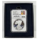 2021 Proof Silver Eagle Type 2 Gaudioso NGC PF70