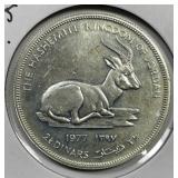 JORDAN: 1977 Silver 2 1/2 Dinars UNC
