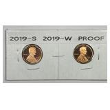 2019 S & W Proof Lincoln Cent Pair PR PRF