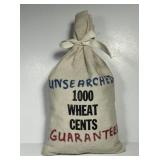 Canvas Bag of 1000 Lincoln Wheat Cents Unsearched