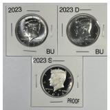 2023 P D S Kennedy Half Trio BU & Proof