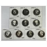 2000-2009 Proof Kennedy Half Date Run