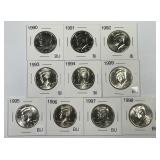 1990-1999 "P" Kennedy Halves Uncirculated BU