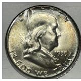 1955 Franklin Half Color Brilliant Uncirculated BU