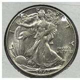 1947 Walking Liberty Half About Uncirculated AU