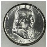 1955 Franklin Silver Half Brilliant Uncirculated