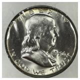 1956 Franklin Silver Half Brilliant Uncirculated