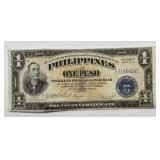 PHILIPPINES: 1944 One Peso Victory Overprint Note