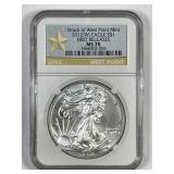 2012 (W) Silver American Eagle NGC MS70 FR