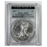 2021 Silver Eagle Type 1 PCGS MS70