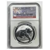 AUSTRALIA: 2012 $1 Silver Koala 1st 7500 NGC MS70