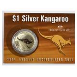 AUSTRALIA: 2004 Silver $1 Kangaroo Frosted UNC