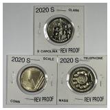 2020-S Innovation Dollar 3-Coin Reverse Proof Lot
