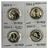 2024-S Innovation Dollar 4-Coin Reverse Proof Lot