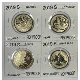 2019-S Innovation Dollar 4-Coin Reverse Proof Lot