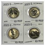 2023-S Innovation Dollar 4-Coin Reverse Proof Lot