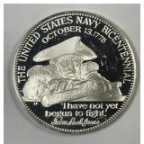 US Navy Bicentennial Sterling Silver Medal