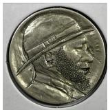 Carved Hobo Nickel on 1913 Buffalo Nickel
