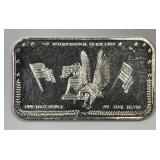 International Trade Unit Silver Art Bar 1 oz .999