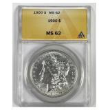 1900 Morgan Silver $1 ANACS MS62