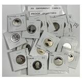Bag of 20 Different Proof National Parks Quarters