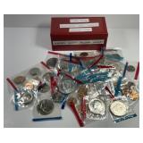 Lot of 50 Mixed BU Mint Set Coins in Pliofilm