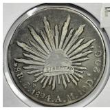 MEXICO: 1894 AM Silver 8 Reale