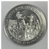 1861 Fort Sumpter Civil War Sterling Silver Medal