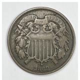 1868 Two Cent Piece 2c Very Fine VF