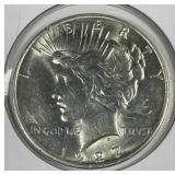 1927-D Peace Silver $1 About Uncirculated AU+