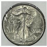 1945 Walking Liberty Silver Half AU