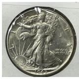 1945 Walking Liberty Half About Uncirculated AU+