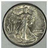 1944 Walking Liberty Silver Half AU