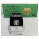 2009 Lincoln Commem Silver Proof $1 w/Gettysburg