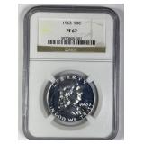 1963 Franklin Silver Proof Half NGC PF67
