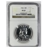 1962 Franklin Silver Proof Half NGC PF67