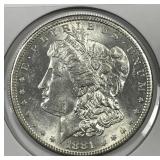 1881-S Morgan Silver $1 Brilliant Uncirculated BU