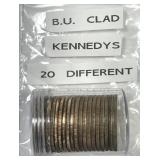Roll Mixed Date Kennedy Halves Uncirculated BU