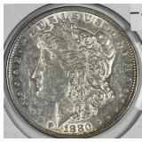 1880-O Morgan Silver $1 VAM-48 Hangnail AU