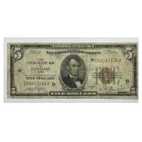 1929 $5 Cleveland Federal Reserve Fr#1850D